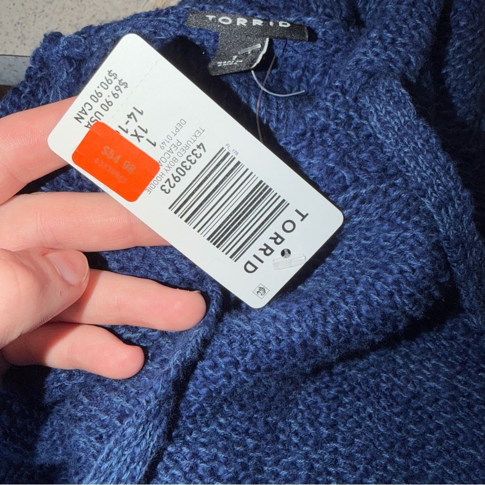 Torrid Textured Sweater Hoodie - Picture 6 of 6